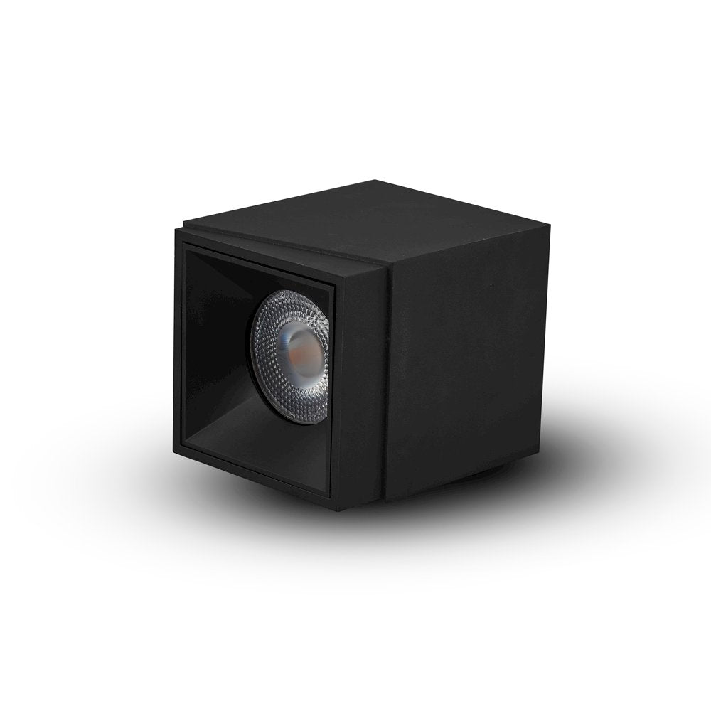 Square Led Surface Mounted Downlight, Stock Item Beam Angle 33, Black